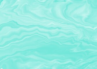Green mint water surface abstract background with liquify effect.