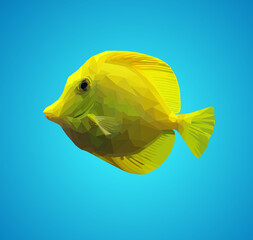 Naklejka premium fish polygon