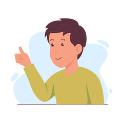 illustration of man giving thumbs up