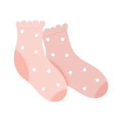 pink socks pair