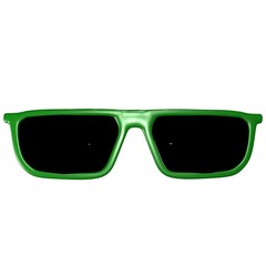 Rectangle sunglasses with green frames