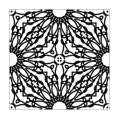 Mandala seamless pattern floral ornament.