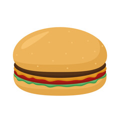 amrican burger illustration