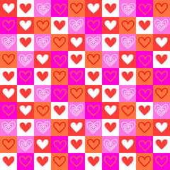 seamless pattern with hearts
