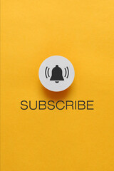 A sticker with drawings of a bell and the inscription: 