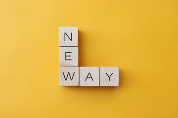 Inscription: a new way. A symbol of innovation