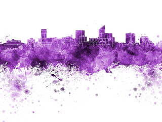 Fototapeta premium Wichita skyline in watercolor