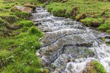 Running water in a stream