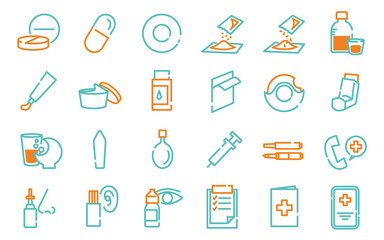 Vector of medical icon set.