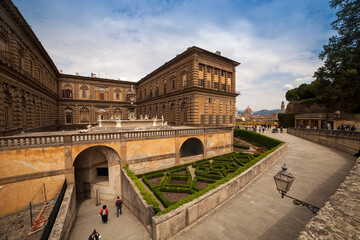 Italia, Toscana, Firenze, il giardino di Boboli e Palazzo Pitti.