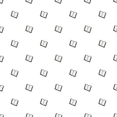 Seamless book vector pattern. Colored books background. Doodle vector book pattern on white background