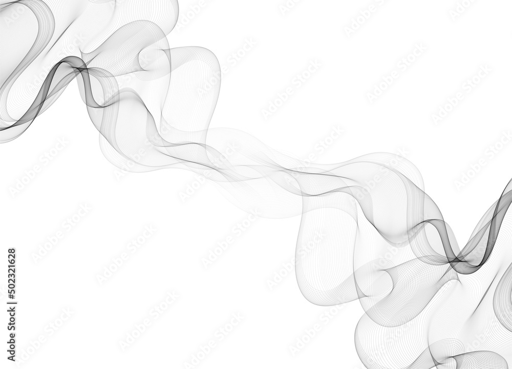 Poster vector abstract flowing wave lines isolated on white background. design element for wedding invitati