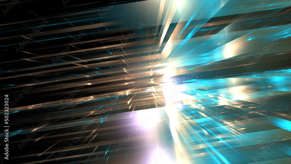 Poster digital interior building hi tech abstract data center server tonel. business technology blurred pol