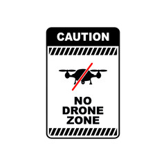 no drone zone sign on white background	