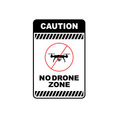 no drone zone sign on white background	