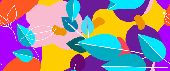 Bold Pattern Tropical Leaf Jungle Modern Motif