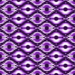 Seamless geometric ornament with one repeating element in different purple tones.