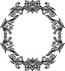 fancy floral ornament vector
