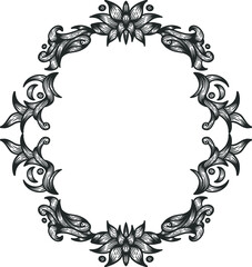 fancy flower frame element