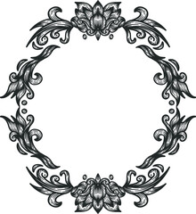 fancy flowery illustration vector