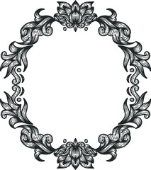 luxury flowery frame vector