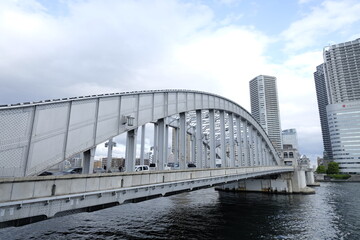 Naklejka premium 隅田川に架かるはね橋「勝鬨橋（かちどき橋）」