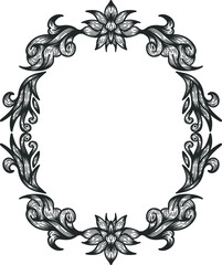 template flower border element