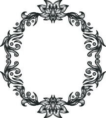 template flower wreath vector