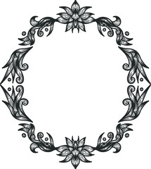 template flowery decorative element