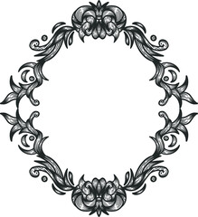 wedding floral ornate element