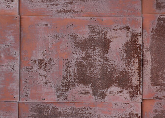 Rusty metal texture. Red metal background