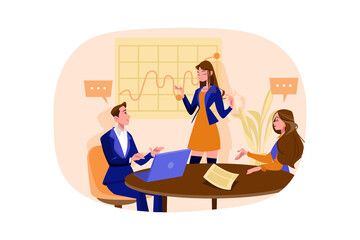 Business Activities Illustration concept. Flat illustration isolated on white background