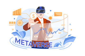 Experience Metaverse illustration concept