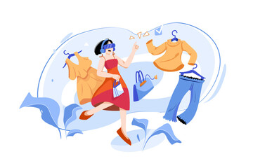 Experience Metaverse illustration concept