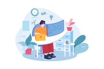 Experience Metaverse illustration concept