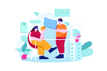 Experience Metaverse illustration concept