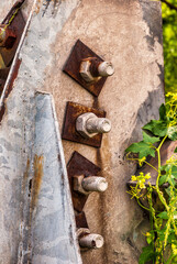rusty pipe with water