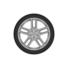Obraz premium car wheel tire rim isolated on white