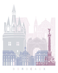 Obraz premium Bordeaux skyline poster Pastel