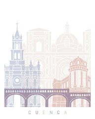 CUENCA EC SKYLINE POSTER PASTEL