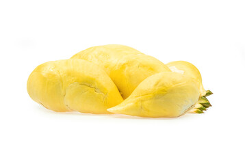 King of fruits, Durian isolated on white background white clipping path