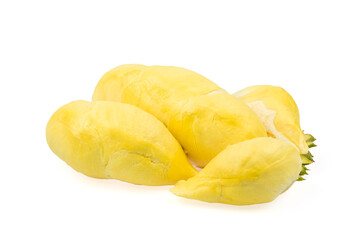 King of fruits, Durian isolated on white background white clipping path