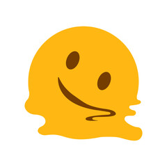 Melting face emoji vector