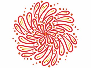 Mandala ornament creative work. Seamless pattern background with mandala ornamental, creative work background design illustration. Digital art illustration	