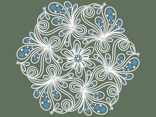 Mandala ornament creative work. Seamless pattern background with mandala ornamental, creative work background design illustration. Digital art illustration	