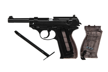 Air gun. Modern pneumatic weapon for air soft, sports and entertainment. A dummy, a copy of a real...