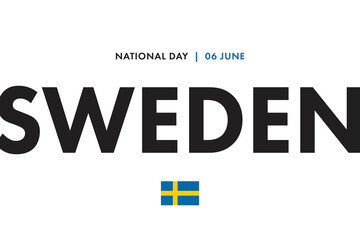Sweden National Day. Happy Independence day of Sweden flag background illustration