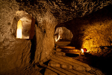 Orvieto, Umbria, Italy. Underground caves.