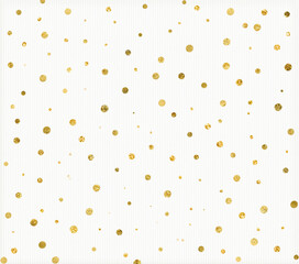 White texture with golden dots. Stock illustration.