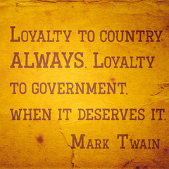 Loyalty to country TwainSQ